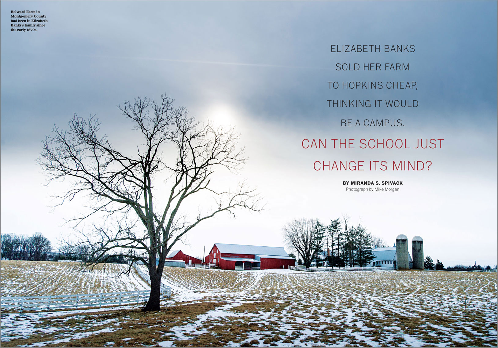 Washington Post Magazine spread featuring Belward Farm