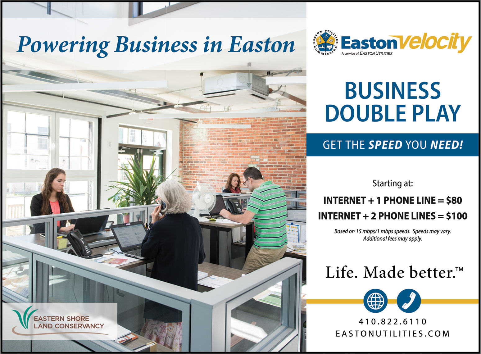 Easton Utilities advertisement