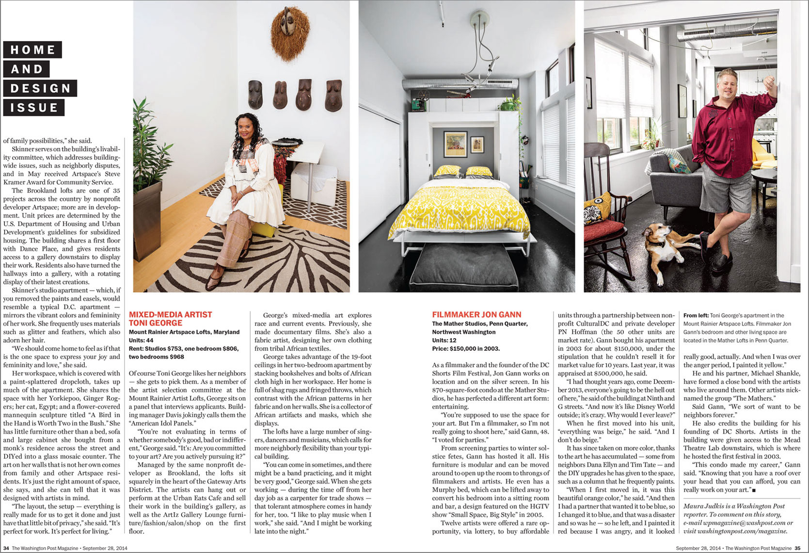 Washington Post Magazine Home and Design Issue spread