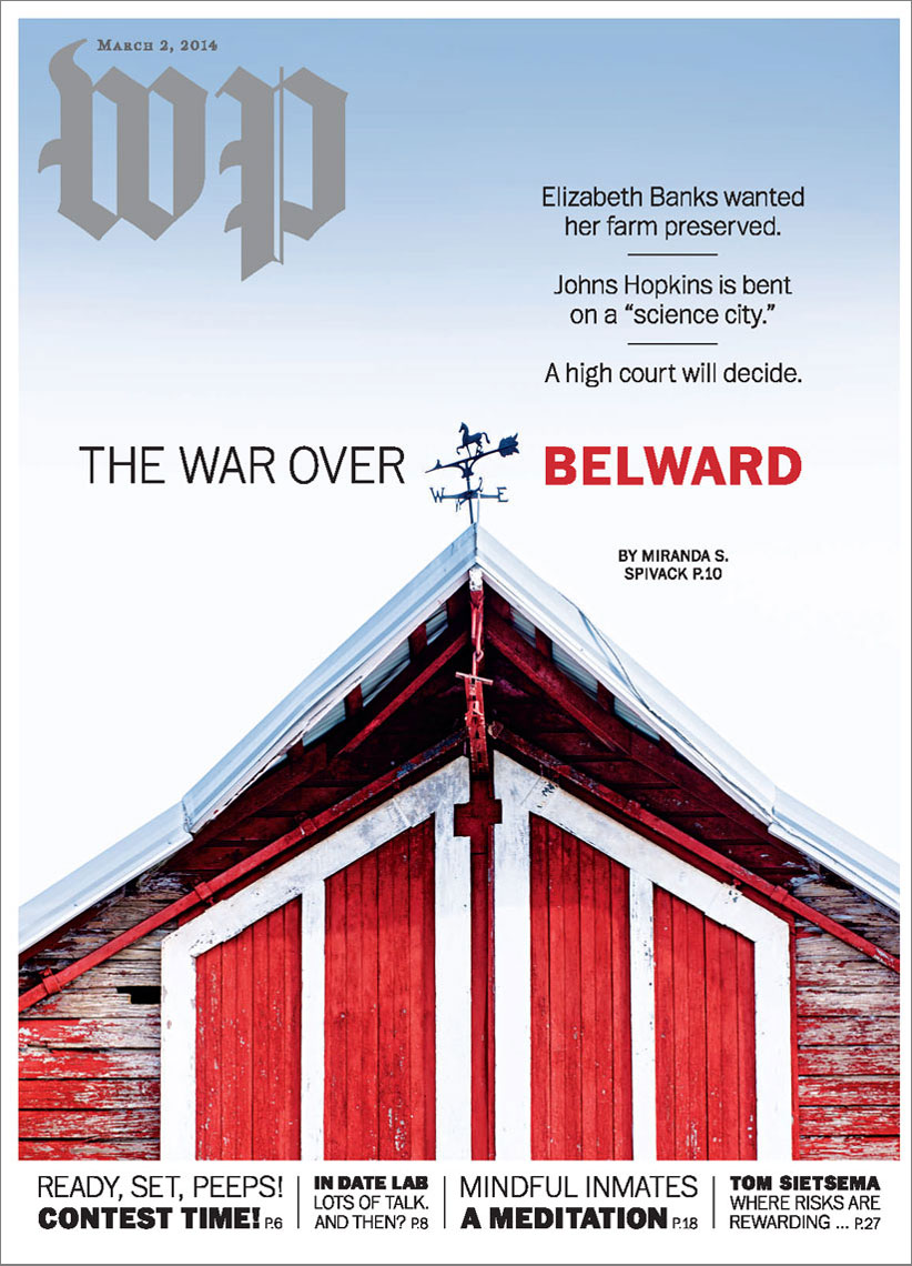 Washington Post Magazine cover featuring Belward Farm