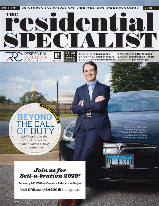 Residential Specialist Magazine cover featuring John Young