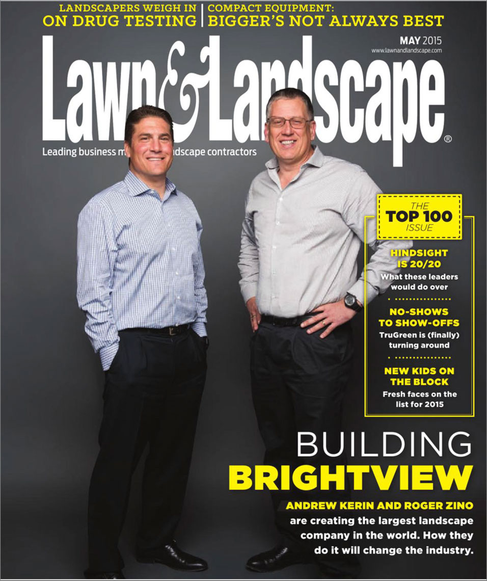 Lawn and Landscape Magazine cover featuring Andrew Kerin and Roger Zino