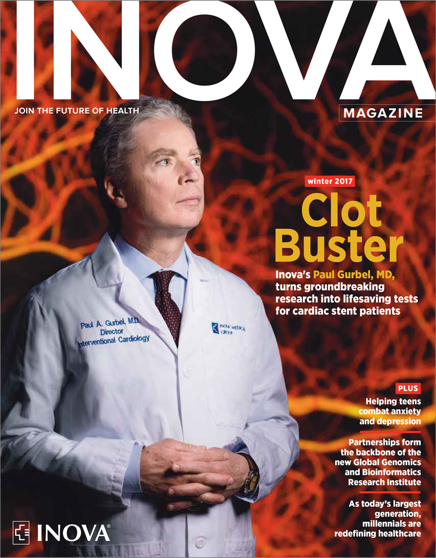 INOVA Magazine cover featuring Paul Gurbel
