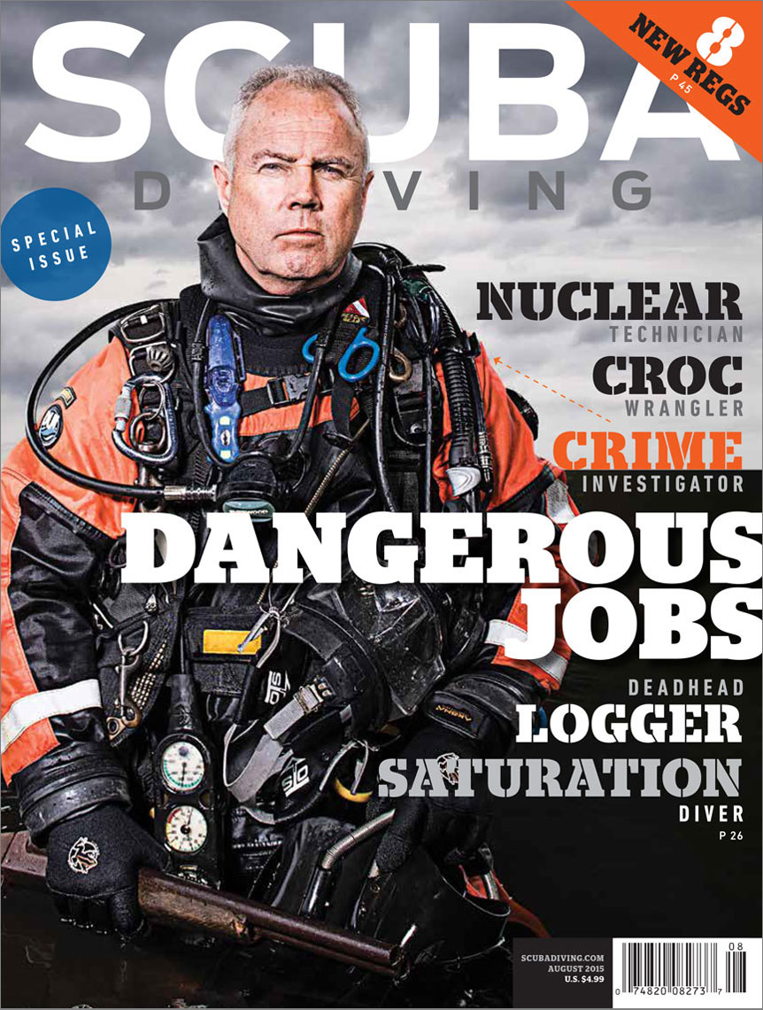 Scuba Diving Magazine cover featuring Mike Berry
