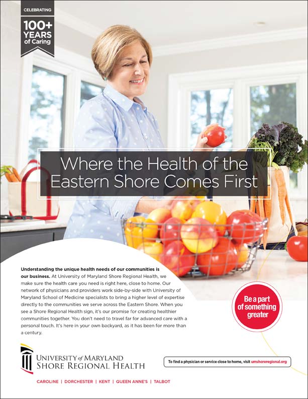 Advertisement for the University of Maryland Shore Regional Health