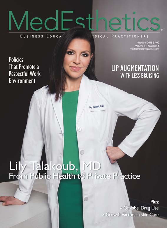 MedEsthetics Magazine cover featuring Lily Talakoub