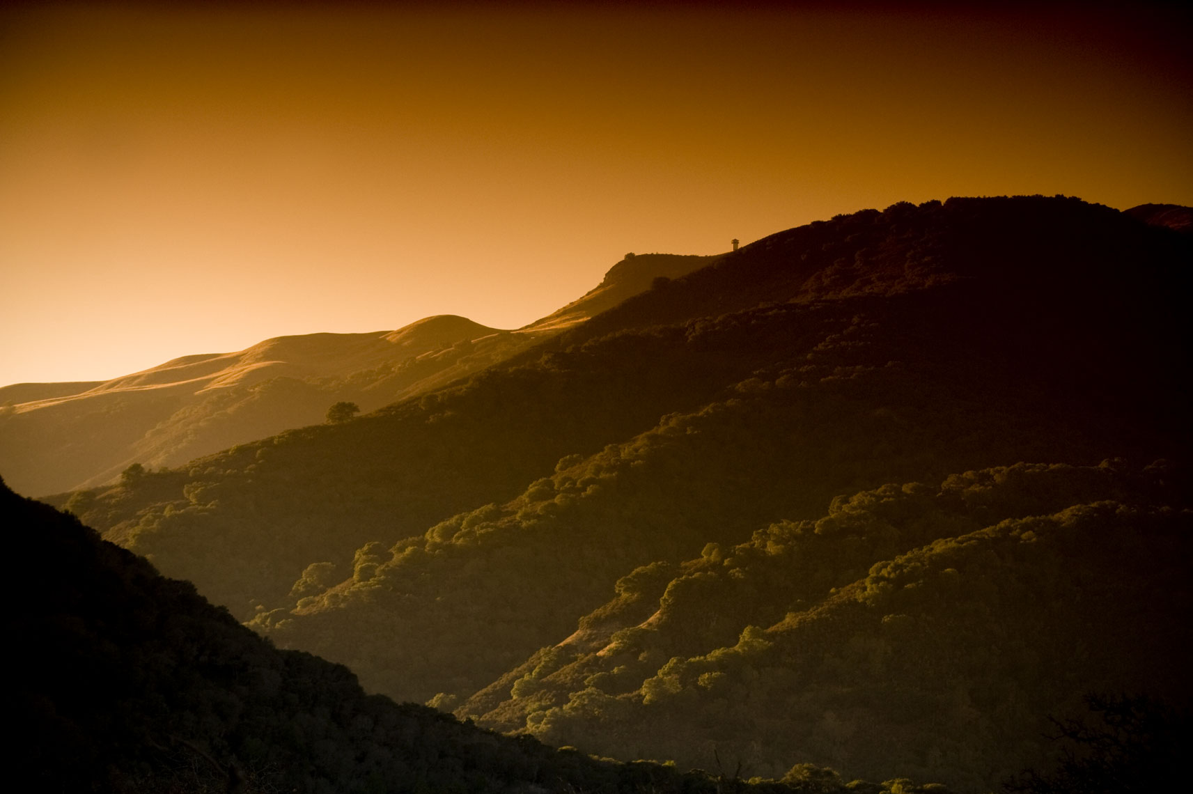 The foothills of the Santa Lucia Mountains behind the Panetta Ranch in Carmel Valley, California