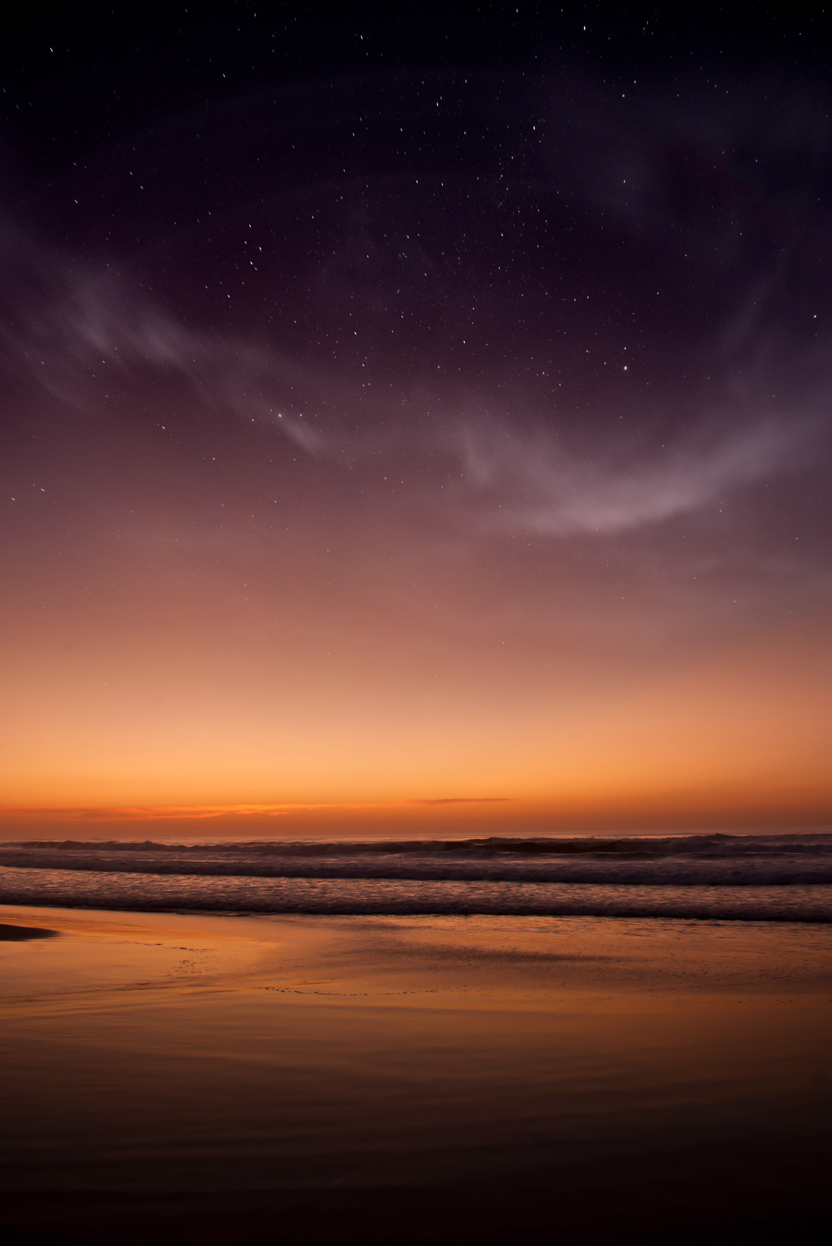 The sunset afterglow as the stars come out above the Pacific Ocean at landscape photographer, scenic California, California landscape, fine art photography, Asilomar State Beach, Pacific Grove, Asilomar State Beach, Pacific Grove