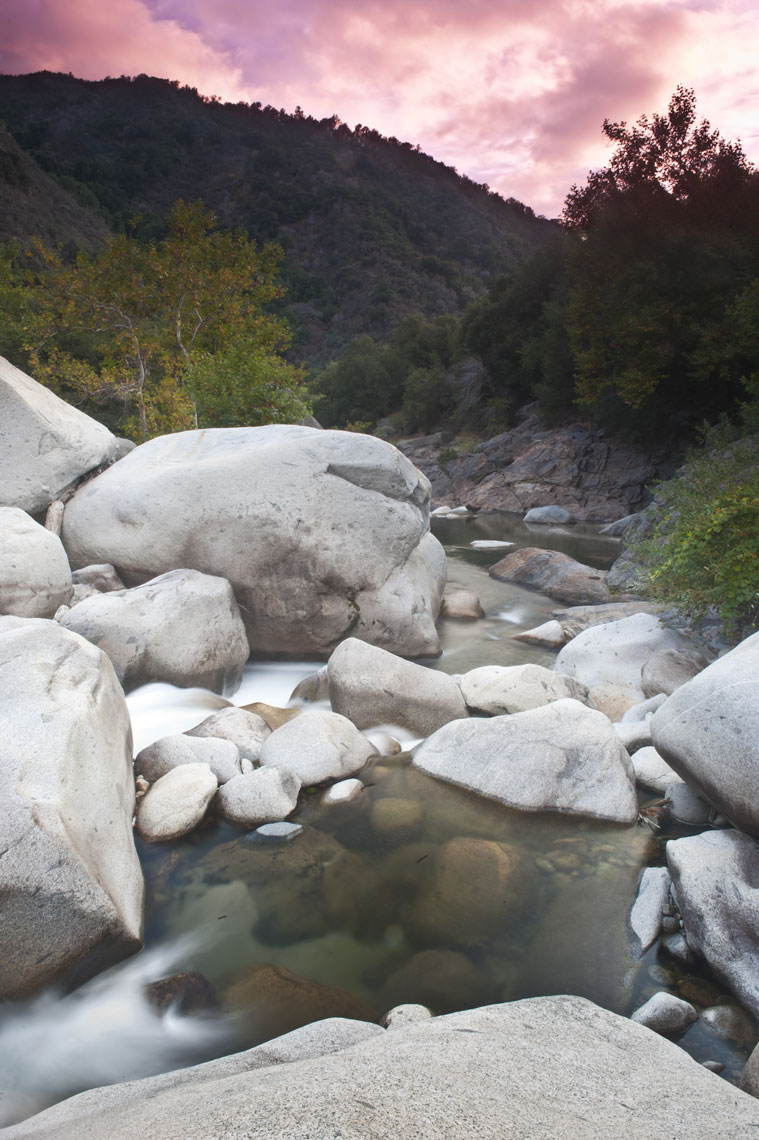 Rocks and pools in Kings Canyon National Park, California